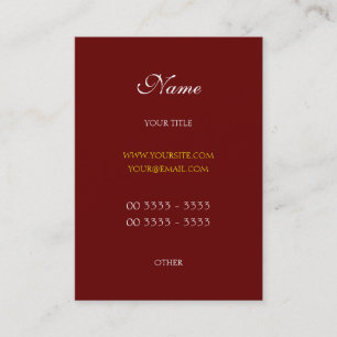 Carte De Visite 3 modernes et élégants professionnels rouge fonc