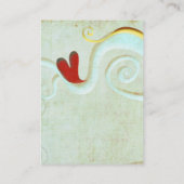 Carte de visite 3dimension Red Heart Swirls (Dos)