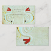 Carte de visite 3dimensions Red Heart Swirls (Devant / Derrière)