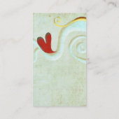 Carte de visite 3dimensions Red Heart Swirls (Dos)