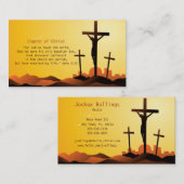 Carte De Visite 3h16 de John - croix religieuse (Devant / Derrière)