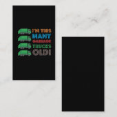 Carte De Visite 4 ans Garbage Boy Camion 4e anniversaire (Devant / Derrière)