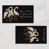 Carte De Visite 4 grues japonaises Thunder_Cove (Devant / Derrière)