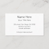 Carte De Visite 4 Love Hearts Art (Dos)