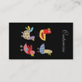 Carte De Visite 4 Oiseaux amusants Thunder_Cove (Dos)