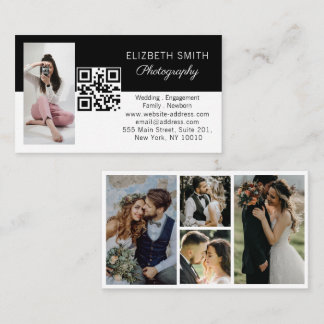 Carte De Visite 4 Photographe Mariage de photos Code QR