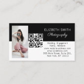 Carte De Visite 4 Photographe Mariage de photos Code QR (Devant)