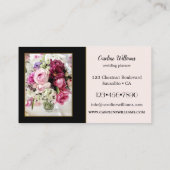 Carte De Visite 4 Photos Black Gold Wedding planner (Dos)