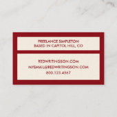 Carte De Visite 4 points ROUGE (Dos)