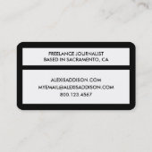 Carte De Visite 4dots JOURNALISTE (Dos)