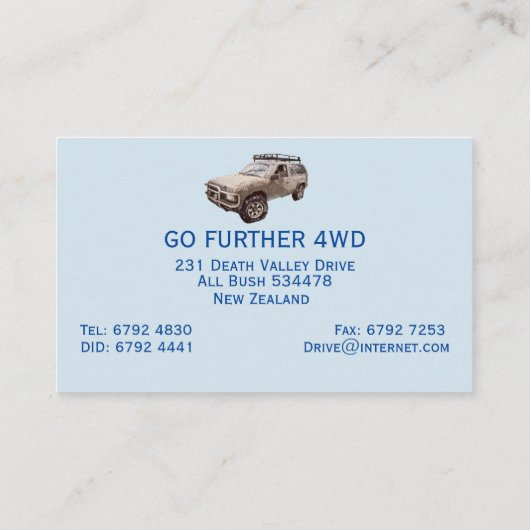 CARTE DE VISITE 4X (Dos)