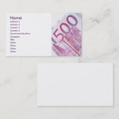 Carte De Visite 500 euros (Devant / Derrière)