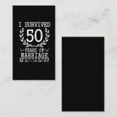 Carte De Visite 50 ans de mariage, 50e Mariage (Devant / Derrière)