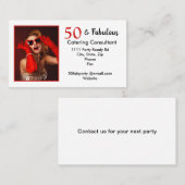 Carte De Visite 50 et fabuleux 50e anniversaire Consultant en rest (Devant / Derrière)