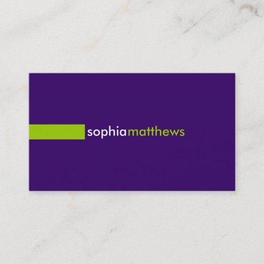Carte De Visite 519 modernes faits sur commande pourpre foncé (Devant)