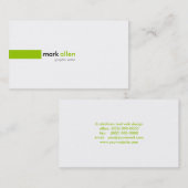 Carte De Visite 519B moderne fait sur commande (Devant / Derrière)
