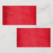 Carte De Visite 547_papier-solide-rouge-SOLIDE ARRIÈRE - PLAN ROUG (Devant / Derrière)