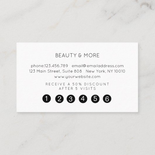 Carte De Visite 5 Salon (Dos)