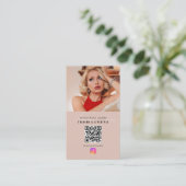 Carte De Visite 6 Photo Feed Grid Médias sociaux QR Code Entrepris (Debout devant)