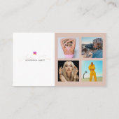 Carte De Visite 6 Photo Feed Grid Médias sociaux QR Code Entrepris (Dos)