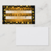 Carte de visite 6b de conception de l'or 3D de (Devant / Derrière)
