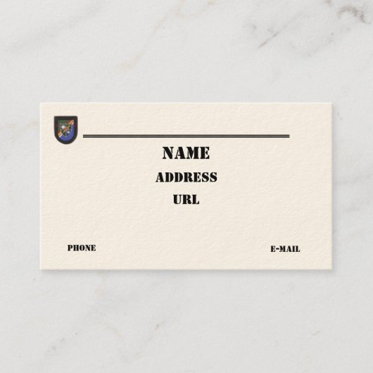 Carte De Visite 75e Régiment des Rangers (Devant)