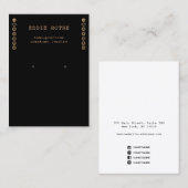 Carte De Visite 7 Chakra d'or Écouteur spirituel Écran de bijoux (Devant / Derrière)