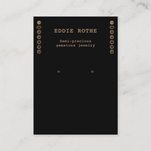 Carte De Visite 7 Chakra d'or Écouteur spirituel Écran de bijoux (Devant)