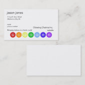 Carte De Visite 7 Chakras dans une ligne (Devant / Derrière)