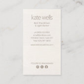 Carte De Visite 7 Chakras Professeur de Yoga (Dos)