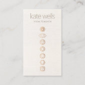 Carte De Visite 7 Chakras Professeur de Yoga (Devant)