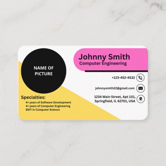 CARTE DE VISITE #8 (Devant)