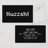 Carte De Visite 8 Bits Huzzah ! (Devant / Derrière)