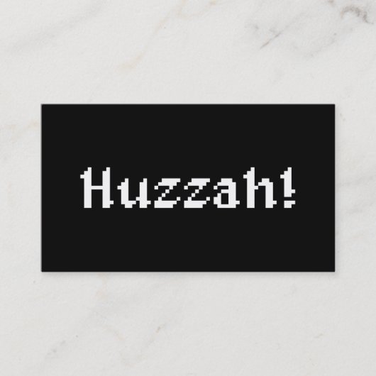 Carte De Visite 8 Bits Huzzah ! (Devant)