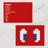Carte De Visite 8 Bits Pixel Manga Eyes (Devant / Derrière)