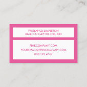 Carte de visite à 4 points PINK (Dos)