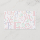 Carte de visite A à Z (Dos)