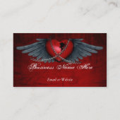 Carte de visite à ailes de coeur (Dos)
