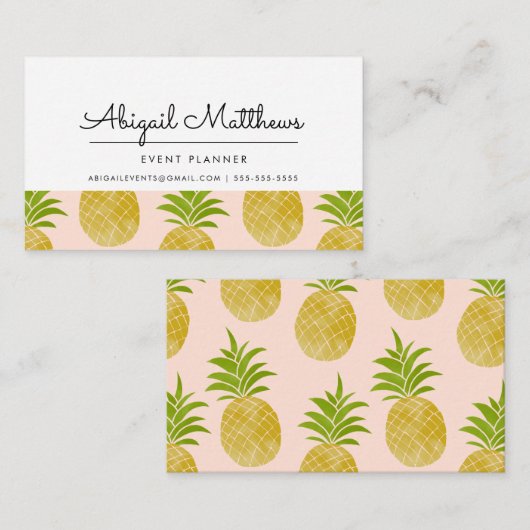 Carte de visite à ananas (Devant / Derrière)