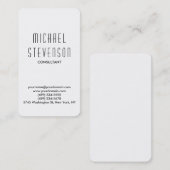 Carte de visite à angle arrondi noir noir tendance (Devant / Derrière)