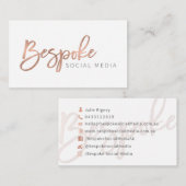 Carte De Visite A annoncé des médias sociaux (Devant / Derrière)