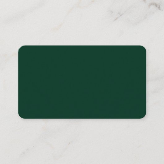 Carte de visite à arrondi vert foncé (Devant)