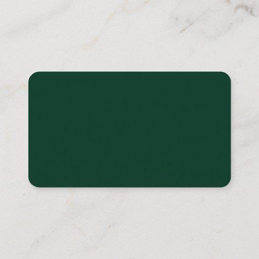 Carte de visite à arrondi vert foncé (Dos)