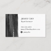 Carte de visite à bande de peinture blanche noire (Dos)