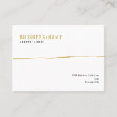 Carte de visite à bande d'icônes blanches et or (Devant)