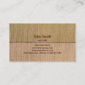 Carte de visite à bandes de vinyle et de nature (Dos)