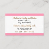 Carte de visite à bandes roses (Dos)
