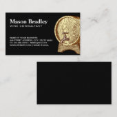 Carte de visite à bec de vin en bois (Devant / Derrière)