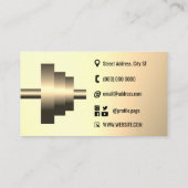 Carte de visite à benne métallique or (Dos)