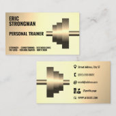 Carte de visite à benne métallique or (Devant / Derrière)